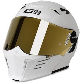 Simpson Mod Bandit Motorcycle Helmet - White - Small | Modular Full-Face Helmet Clear Visor Shield DOT ECE Certified for Street, Cruiser & Touring Riders (M59S1) in Saudi Arabia