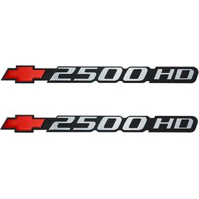 2Pcs 2500 HD Bowtie Emblems Front Side Door Car 3D Badge Decal Replacement for 01-07 Silverado 15114051 (Red) in Saudi Arabia
