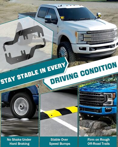 دعامات تثبيت على غطاء محرك السيارة LED لسيارة Ford Super Duty F250/F350/F450/F550 2017-2022، فولاذ عالي التحمل، تثبيت بدون مثقاب يناسب مصابيح جراب مقاس 2 بوصة - 7 بوصة in Kuwait