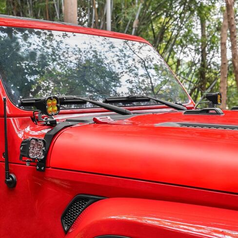 Dual A Pillar Light Mount Bracket for Jeep Wrangler JL JT 4XE Gladiator 2018–2025, LED Off-Road Work Light Holder, Modular Brackets for Pod Lights & Ditch Lights, Jeep Accessories, 1 Pair in Saudi Arabia