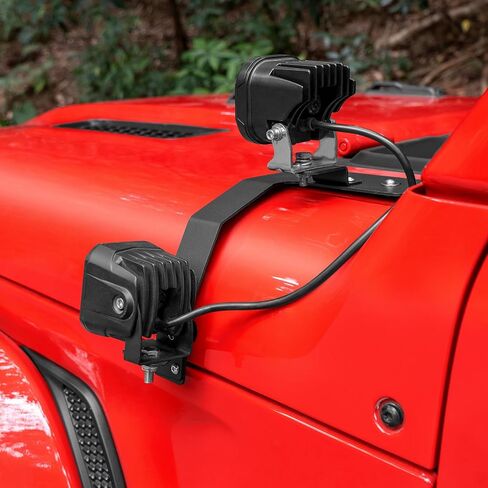 Dual A Pillar Light Mount Bracket for Jeep Wrangler JL JT 4XE Gladiator 2018–2025, LED Off-Road Work Light Holder, Modular Brackets for Pod Lights & Ditch Lights, Jeep Accessories, 1 Pair in Saudi Arabia