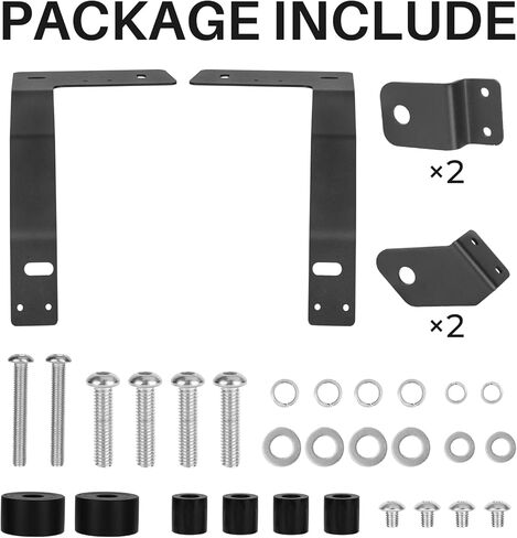 Dual A Pillar Light Mount Bracket for Jeep Wrangler JL JT 4XE Gladiator 2018–2025, LED Off-Road Work Light Holder, Modular Brackets for Pod Lights & Ditch Lights, Jeep Accessories, 1 Pair in Saudi Arabia