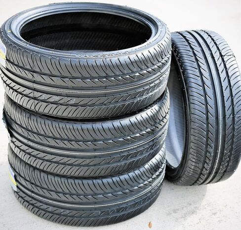 مجموعة من 4 (أربعة) إطارات فورسيوم D850 لسيارات الركاب عالية الأداء لجميع المواسم - 205/40R18 205/40ZR18 205/40/18 205/40-18 86Y نطاق التحميل XL 4-Ply BSW جدار جانبي أسود UTQG 400AA in Kuwait