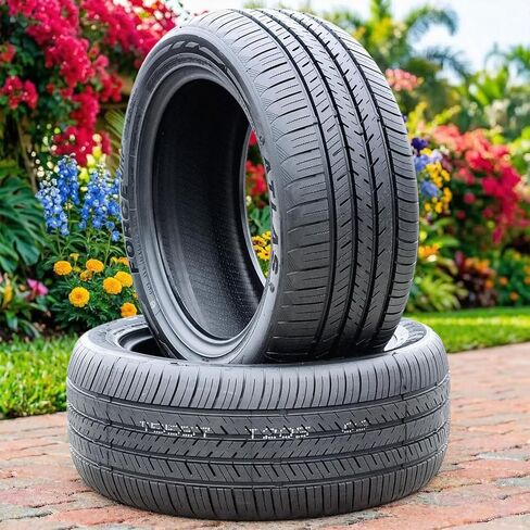 مجموعة من 2 إطارات شعاعية عالية الأداء لسيارة الركاب Atlas Force UHP لجميع المواسم - 235/50R17 235/50/17 235/50-17 نطاق تحميل 96 وات SL 4-Ply BSW جدار جانبي أسود UTQG 520AAA in Kuwait