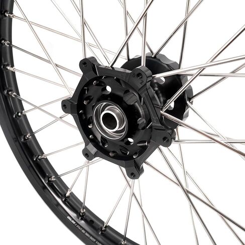 KKE 1.6 * 21/2.15 * 18 Enduro CNC Motorcycle Wheels Fit SUZUKI DRZ400SM 2005-24, DRZ400S 2000-2024, DRZ400E 00-07, DRZ400 00-04 in Black in Saudi Arabia