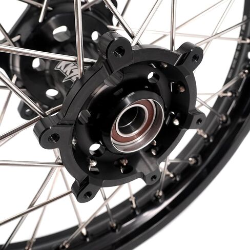 KKE 1.6 * 21/2.15 * 18 Enduro CNC Motorcycle Wheels Fit SUZUKI DRZ400SM 2005-24, DRZ400S 2000-2024, DRZ400E 00-07, DRZ400 00-04 in Black in Saudi Arabia