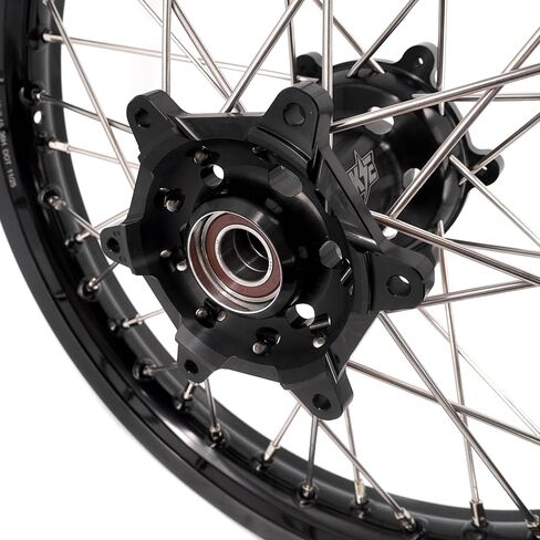 KKE 1.6 * 21/2.15 * 18 Enduro CNC Motorcycle Wheels Fit SUZUKI DRZ400SM 2005-24, DRZ400S 2000-2024, DRZ400E 00-07, DRZ400 00-04 in Black in Saudi Arabia