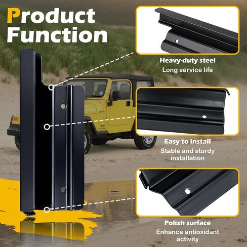 دعامة قضيب الباب الخلفي (يسار ويمين) 55176738AA 55176739AB - تناسب 1997-2006 Jeep Wrangler TJ، استبدال دعامة التثبيت العلوية الناعمة #13510.30 13510.31 in Kuwait
