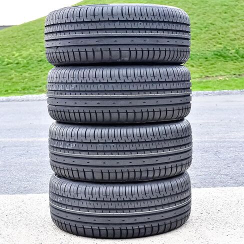 مجموعة من 4 (أربعة) إطارات شعاعية لأداء سيارة الركاب Accelera Phi-R لجميع المواسم - 195/55R15 195/55/15 195/55-15 89V نطاق التحميل XL 4-Ply BSW جدار جانبي أسود UTQG 400AA in Kuwait