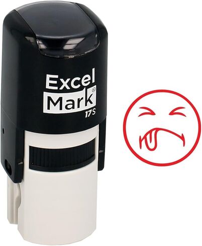 ExcelMark Yuck FACE - Self-Inking Round Teacher Stamp - Red Ink in Kuwait