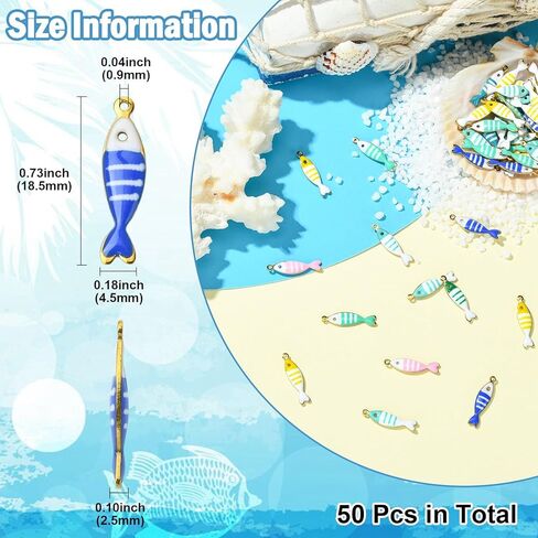 KitBeads 50 قطعة من سحر أسماك السردين العشوائية من الفولاذ المقاوم للصدأ الحياة البحرية والمحيطات Aniaml سحر لصنع المجوهرات والأساور والأقراط والقلائد والحرف اليدوية in Kuwait