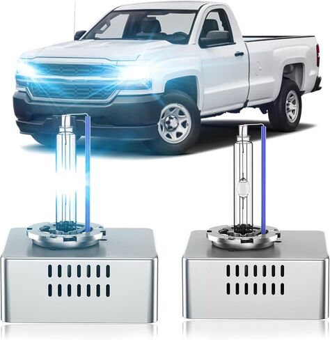 Fit for Chevrolet 2016-2018 Silverado 1500 LT LTZ LS WT 2018-2021 Equinox D5S HID Xenon Headlight Bulbs, Upgraded 35W High Low Beam Bi-Xenon Light Bulb Replace, 8000K White Blue, Pack of 2 in Saudi Arabia