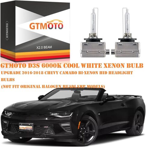 مصابيح D3S HID لعام 2014 2015 2016 2017 2018 2019 2020 مصابيح أمامية Chevy Camaro SS نماذج ثنائية زينون فقط، RS LT ZL1 13587843 OEM 35W D3SC1 LED DRL للمصابيح الأمامية، 8000K مصابيح زرقاء بيضاء، عبوتان in Kuwait