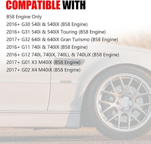Aluminum Turbo Inlet Pipe Hose Compatible with BMW B58 Engine 540i 740i X3 M40i Black Turbo Inlet Hose with CNC Flange in Saudi Arabia