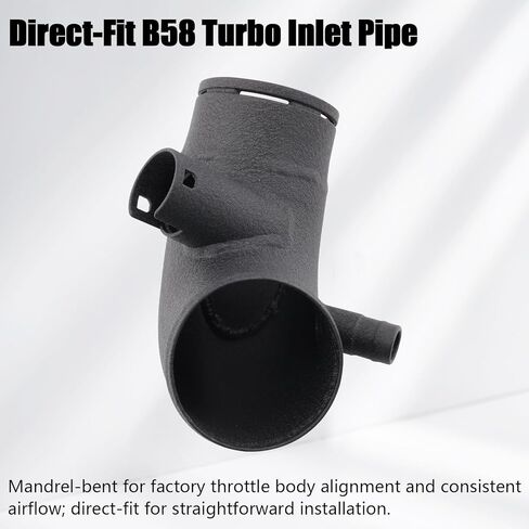 Aluminum Turbo Inlet Pipe Hose Compatible with BMW B58 Engine 540i 740i X3 M40i Black Turbo Inlet Hose with CNC Flange in Saudi Arabia