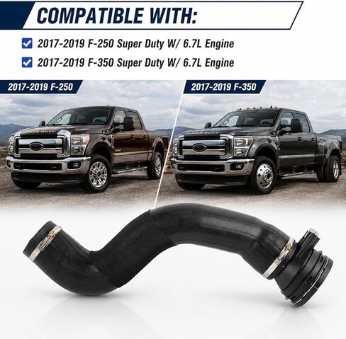 Turbo Intercooler Outlet Tube Hose Compatible With Ford F-250 F-350 Super Duty 6.7L for PowerStroke Engine 2017-2019 Replaces# HC3Z-6F073-B in Saudi Arabia