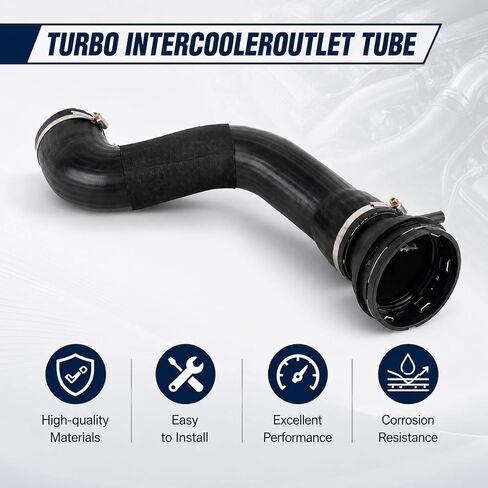 Turbo Intercooler Outlet Tube Hose Compatible With Ford F-250 F-350 Super Duty 6.7L for PowerStroke Engine 2017-2019 Replaces# HC3Z-6F073-B in Saudi Arabia