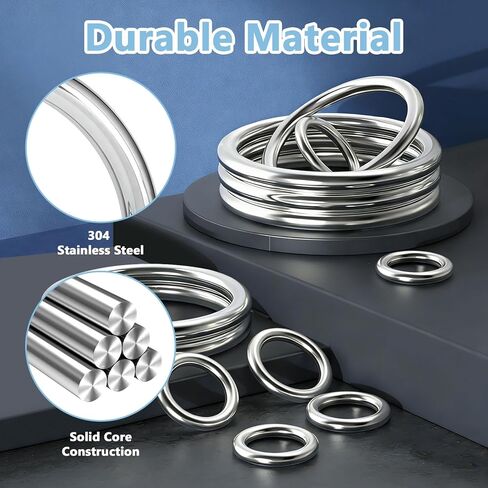 Metal Rings for Crafts, 2 Inch Stainless Steel Rings, 8 Pcs for DIY Decor, Hanging, Weaving & More in Saudi Arabia