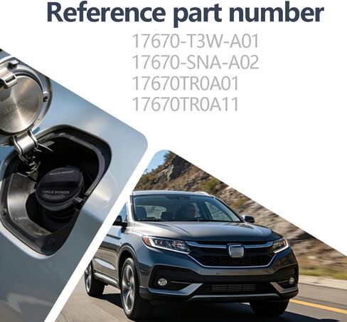 غطاء خزان الوقود غطاء غاز 17670-T3W-A01 متوافق مع Honda Accord 2008-2017، Civic 2006-2015، 2007-2016 CR-V، 2009-2015 Pilot، 2011-2017 Odyssey، 2009-2020 Fit، HR-V، Insight، Acura MDX RDX ILX TL TSX in Kuwait