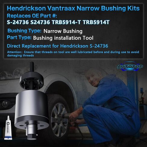 Bushing Installation Tool and Bushing Press Installer FIT Hendrickson Vantraax Narrow Bushing Kits, Replacement for S-24736 TRB5914-T, Heavy-Duty Alloy Steel in Kuwait