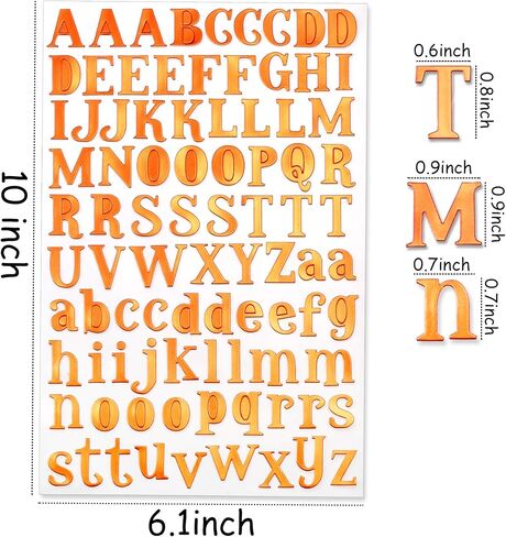 Augshy 18 Sheets Vintage Alphabet Stickers, Scrapbook Number Letters Sticker Water-Repellent Self Adhesive Punctuation Marks Decals for Scrapbooking Supplies Junk Journaling Laptop Notebook DIY Crafts in Saudi Arabia