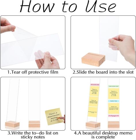 2PCS Monitor Memo Board, Acrylic Monitor Sticky Note Holder for Computer Screen Message Board Holder for Desk Clear Sticky Notes Organizer Portable Desktop Memo Attachment Laptop Office Accessories in Saudi Arabia