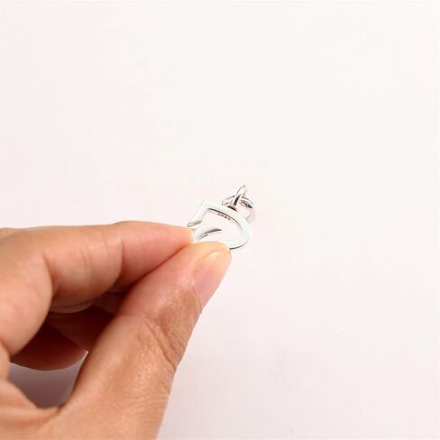 1Pc 925 Sterling Silver Triangle Lobster Clasp with Oval Spring Gate Connector Extenders for Necklace Jewelry Making (Silver, M) in Saudi Arabia