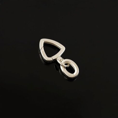 1Pc 925 Sterling Silver Triangle Lobster Clasp with Oval Spring Gate Connector Extenders for Necklace Jewelry Making (Silver, M) in Saudi Arabia