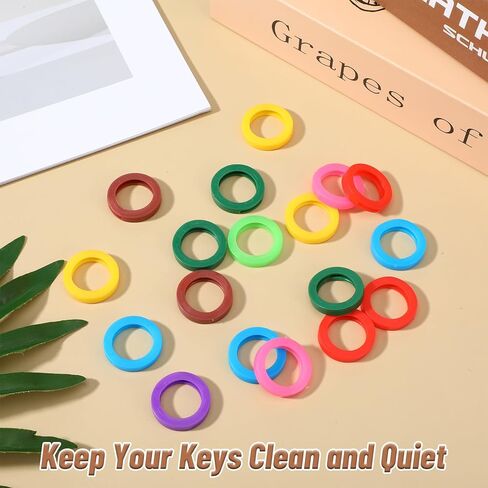 50 Stück Schlüsselkappen، Bunte Schlüssel Kappen 2.4cm Silicon Schlüsselmarkierer Schlüsselabdeckungen Key Caps Covers für Kleine Normale Haustasten (Nicht geeignet für Quadratische) in Kuwait