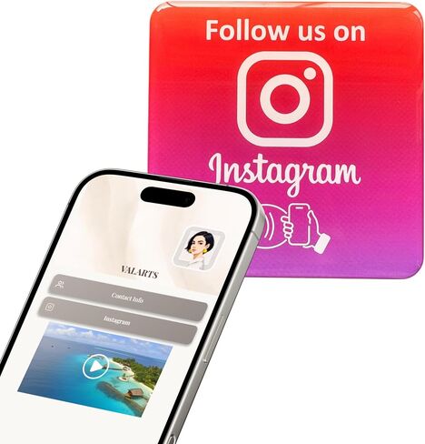 NFC Social Media Sticker for IG – VTAG.ID Tap to Share Your Profile, Followers & Links | No App Needed | iPhone & Android Compatible in Saudi Arabia