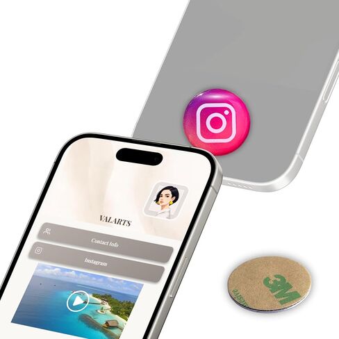 NFC Social Media Sticker for IG – VTAG.ID Tap to Share Your Profile, Followers & Links | No App Needed | iPhone & Android Compatible in Saudi Arabia