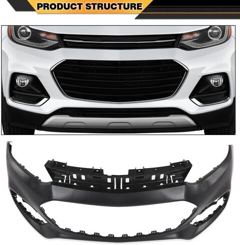 غطاء المصد العلوي الأمامي CNNELL متوافق مع Chevy Trax 2017 2018 2019 2020، 42537718 GM1014131، أسود معبأ in Kuwait