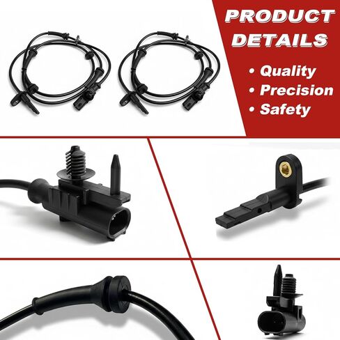 ABS Wheel Speed Sensor 2Pcs: Front Left & Right Compatible with INFINITI 2008-2013 G37 V6 3.7L, 2007-2008 G35 V6 3.5L, 2011-2012 G25 V6 2.5L, Nissan 2009-2014 370Z V6 3.7L, 2016-2020 370Z V6 3.7L in Kuwait