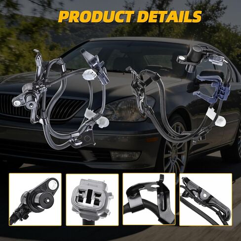 2PC Front ABS Wheel Speed Sensors Compatible with Toyota Camry 2002-2006,for Solara 2004-2008,for Lexus ES330 2002-2006, Front Left and Right Sensors Replace# 89543-06010 89542-06010 in Saudi Arabia