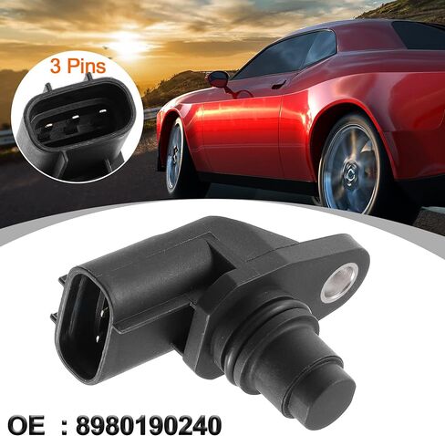 X AUTOHAUX 1 قطعة 8980190240 مستشعر موضع عمود الحدبات للسيارات الأوتوماتيكي لـ Isuzu 4HK1 أسود in Kuwait