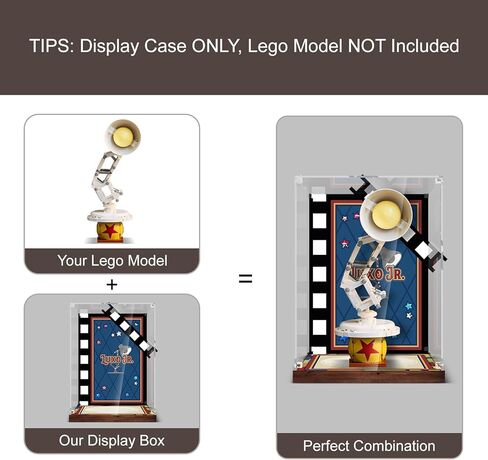 Acrylic Display Case Compatible with Lego 21357 Pixar Luxo Jr. Lamp - No Model Only Case , Dust-Proof Protective Showcase Box for Lego Pixar Lamp Ideas for Adults Fans in Saudi Arabia