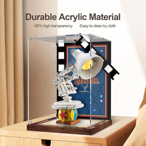 Acrylic Display Case Compatible with Lego 21357 Pixar Luxo Jr. Lamp - No Model Only Case , Dust-Proof Protective Showcase Box for Lego Pixar Lamp Ideas for Adults Fans in Saudi Arabia