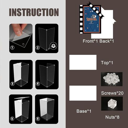 Acrylic Display Case Compatible with Lego 21357 Pixar Luxo Jr. Lamp - No Model Only Case , Dust-Proof Protective Showcase Box for Lego Pixar Lamp Ideas for Adults Fans in Saudi Arabia