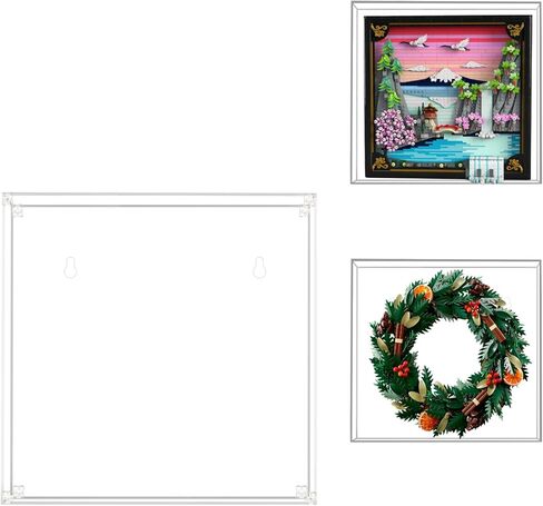 Acrylic Display Case for Lego 31218 Japanese Cherry Blossom Landscape 10340 Wreath Can Be Installed on the Wall Photo Frame 15.75Lx4.33Wx15.75H inch(40x11x40 cm)(NOT Included The Model) in Saudi Arabia