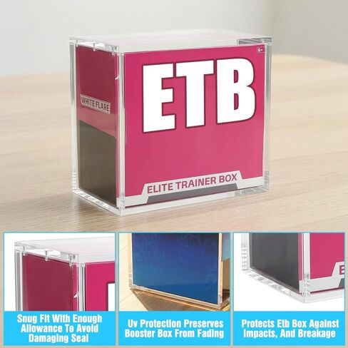 حافظة حماية من الأكريليك ATFLIS ETB، حافظة أكريليك فاخرة، متوافقة مع صندوق تدريب Pokemon Elite، صندوق عرض مقاوم للغبار ومقاوم للماء، بسمك 5 مم in Kuwait