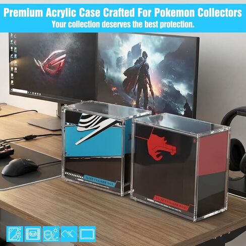 حافظة حماية من الأكريليك ATFLIS ETB، حافظة أكريليك فاخرة، متوافقة مع صندوق تدريب Pokemon Elite، صندوق عرض مقاوم للغبار ومقاوم للماء، بسمك 5 مم in Kuwait