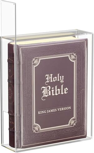 Clear Display Case for Bible, Acrylic Vertical & Horizontal Display Case, Book Display Case Family Bible Organizer Box for Book Jewelry Collector, 11.8 x 9.7 x 2.87 inch in Kuwait