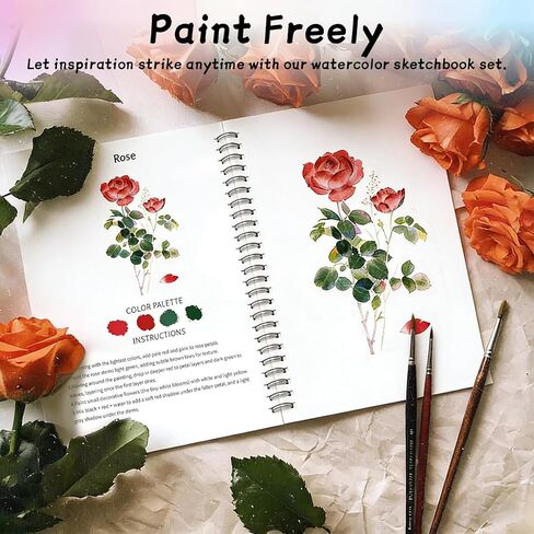 48 Colors Watercolor Workbook Paint Set for Adults-Create 30 Beautiful Paintings,Complete Water Colors Paint Adult Set for Beginners&Artists 3 Pack in Saudi Arabia