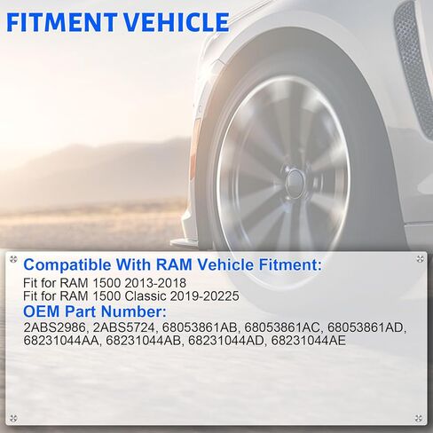 4PCS Front & Rear Left & Right ABS Wheel Speed Sensor Compatible with RAM 1500 2013-2018, Fit for RAM 1500 Classic 2019-2022,Replace# 68053861AB, 68053861AC, 68053861AD, 68231044AB in Saudi Arabia