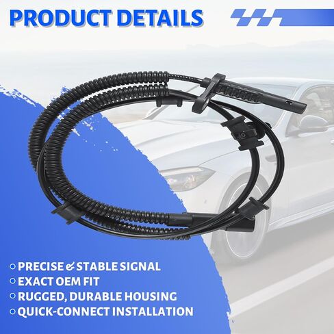 4PCS Front & Rear Left & Right ABS Wheel Speed Sensor Compatible with RAM 1500 2013-2018, Fit for RAM 1500 Classic 2019-2022,Replace# 68053861AB, 68053861AC, 68053861AD, 68231044AB in Saudi Arabia