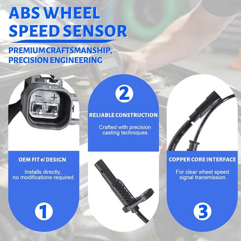 4PCS Front & Rear Left & Right ABS Wheel Speed Sensor Compatible with RAM 1500 2013-2018, Fit for RAM 1500 Classic 2019-2022,Replace# 68053861AB, 68053861AC, 68053861AD, 68231044AB in Saudi Arabia