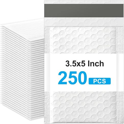 250 Pack Bubble Mailers 3.5 x 5 Inch Padded Envelopes Small Self Sealed Card Shipping Bubble Mailer Opaque Waterproof Padded Envelopes for Jewelry Makeup Gifts DIY Kits Business Supplies in Saudi Arabia