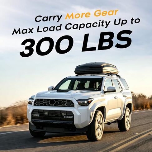 قضبان متقاطعة لرف السقف Powerty 300LBS لملحقات Toyota 4Runner لعام 2025-2026 مع قضبان جانبية مرتفعة، وقضبان متقاطعة للسقف من الألومنيوم قابلة للقفل على السطح حامل أرفف الأمتعة لتويوتا 4Runner in Kuwait