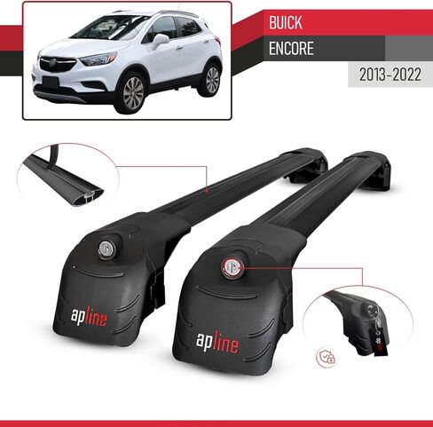Compatible with Buick Encore 2013-2022 ACE-2 Model Car Roof Rack Cross Bar Black Aluminium 2 Bars in Saudi Arabia