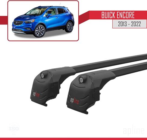 Compatible with Buick Encore 2013-2022 ACE-2 Model Car Roof Rack Cross Bar Black Aluminium 2 Bars in Saudi Arabia